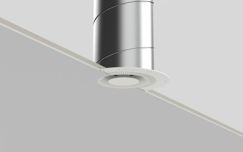 Pradovent Trimless Ø125 vit – Infällt designluftdon för diskret ventilation