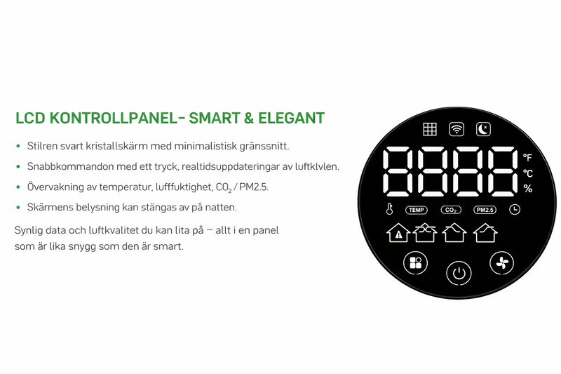 Ventilationsaggregat mini med värmeåtervinning