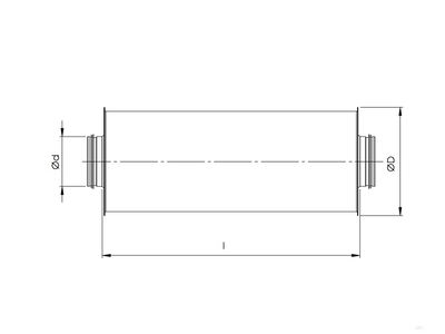 Ljuddämpare med isoleringslager 100 mm – SRS-100