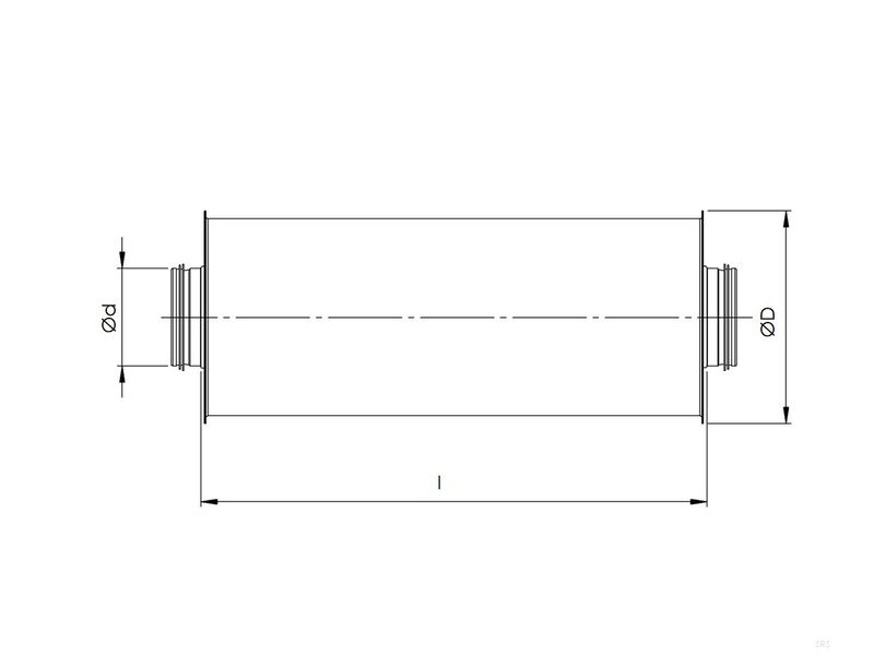 Ljuddämpare med isoleringslager 100 mm – SRS-100