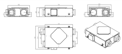 FTX Aggregat Luftsson 115 m² medföljande display