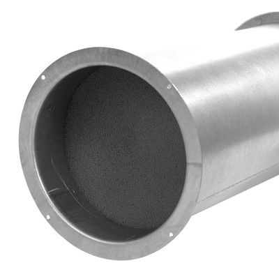 Väggventil med ljudisolering, metall (kit)