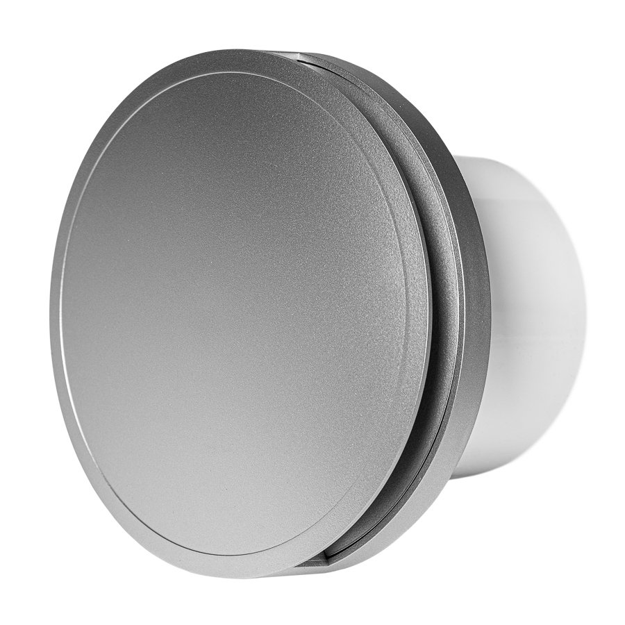 Badrumsfläkt EUROPLAST EAT – rund med kullager | Ø100–150 mm (100 Standard Silver)