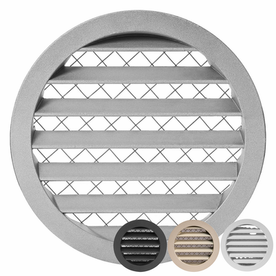 Ventilationsgaller i aluminium, Ø 160 mm (olika färger)