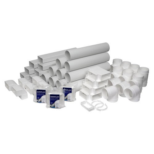 Ventilationssystem Ø100 mm / 110x55 mm – Bygg ditt eget ventilationssystem