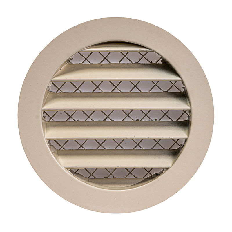 Ventilationsgaller i aluminium, Ø 160 mm (olika färger)