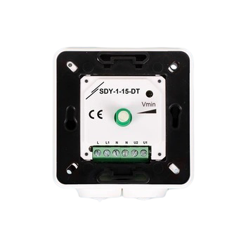 Tyristor – elektronisk varvtalregulator till fläktar 0-230V 1,5 A (infälld/utanpåliggande)