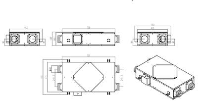 FTX Aggregat Luftsson 50 m² medföljande display