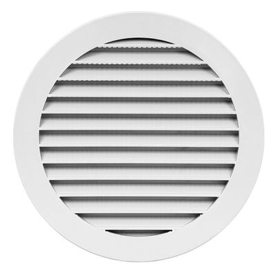 Ventilationsgaller runt i plast med insektsnät - Flera varianter