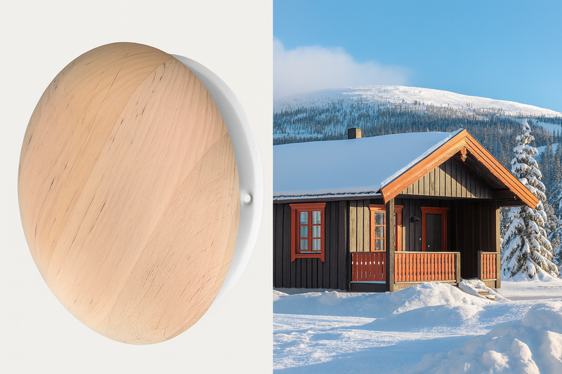 Tillufts- & frånluftsdon för bastu och fjällstugor – träventiler Ø100, Ø125, Ø160 mm