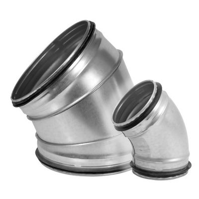 Ventilationsböj 45° med tätning – (flera diametrar)