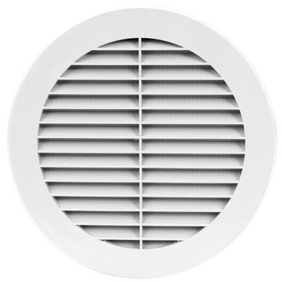 Ventilationsgaller runt i plast med insektsnät - Flera varianter