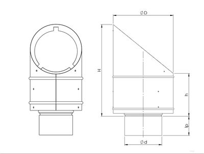 Ventilationshuv / Takhuv i förzinkat stål (flera storlekar)