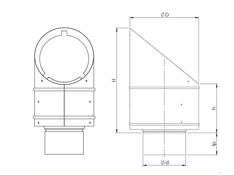 Ventilationshuv / Takhuv i förzinkat stål (flera storlekar)