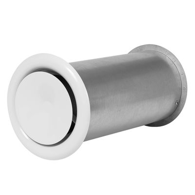 Väggventil med ljudisolering, metall (kit)