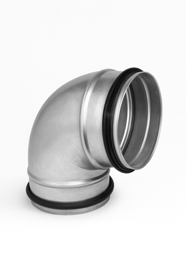 Kort böj 90° med packning – galvaniserat stål