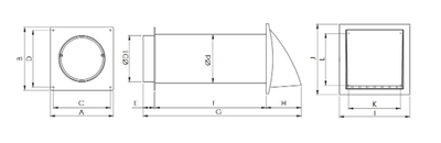 Väggventil frånluft, plast SPK3 (kit)