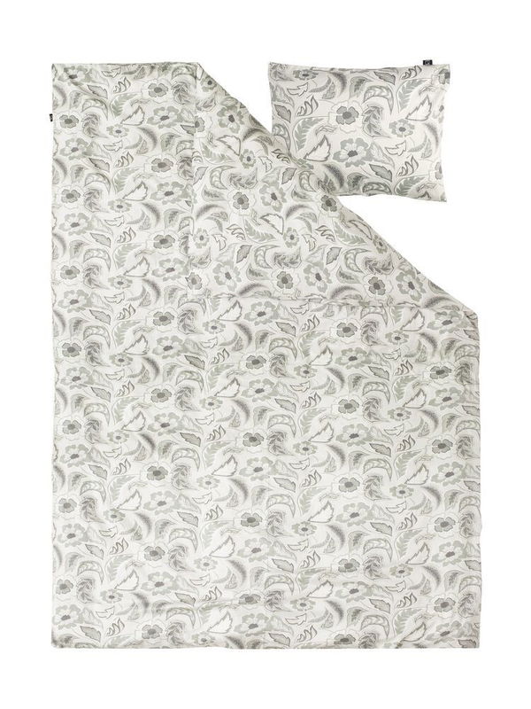 Gillanda Satin Beige/Grå Blommor Bäddset Dubbeltäcke 230x220 Kosta Linnewäfveri tenant-sync-52bGKcE0FOAxHv81737038136