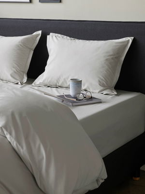 Egyptisk Bomull Percale Påslakan Dubbeltäcke Beige 225x220 Tempur