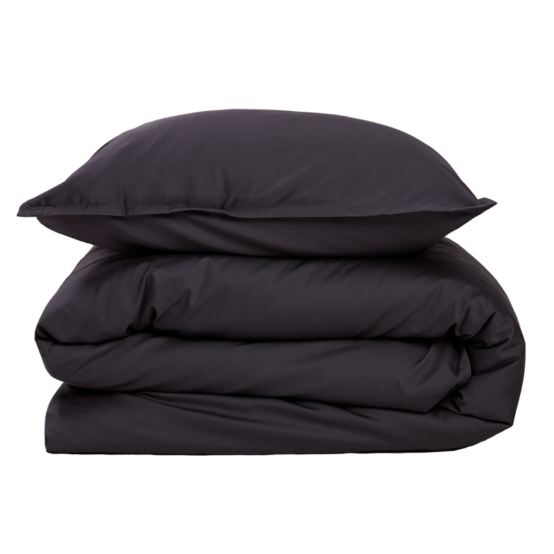 Bamboo Solid Grå Anthracite Påslakan 150x210 Gripsholm