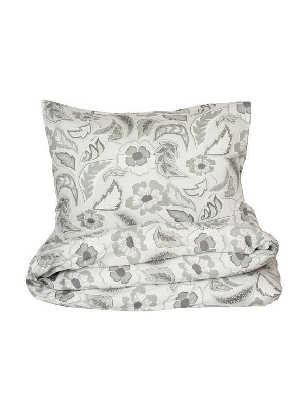 Gillanda Satin Beige/Grå Blommor Bäddset Dubbeltäcke 230x220 Kosta Linnewäfveri Gillanda Satin Beige/Grå Blommor Bäddset Dubbeltäcke 230x220 Kosta Linnewäfveri