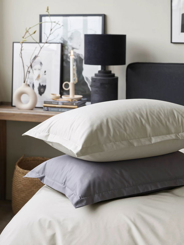 Örngott Egyptisk Bomull Percale Grå 50x60 Tempur