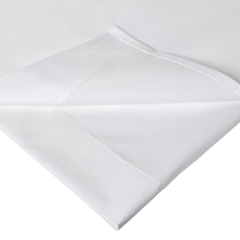 Underlakan Vit Egyptisk Bomull Percale Dubbelsäng 270x270 Tempur