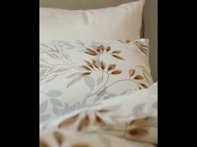 Nadja Elfenben Satin Blommigt Bäddset Enkeltäcke 150x210 Höie