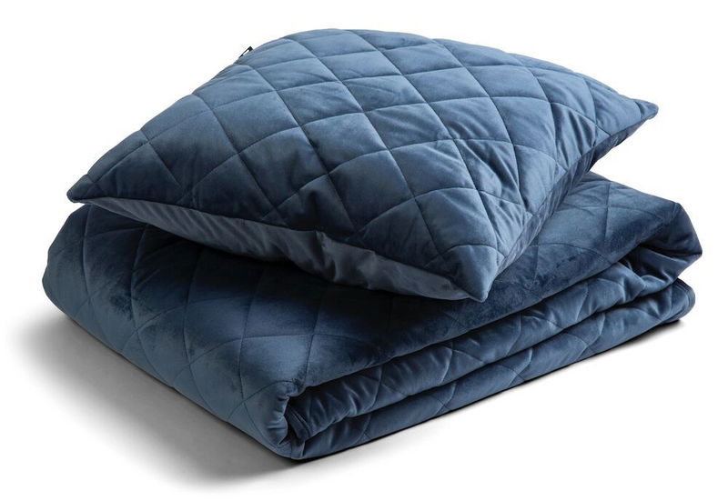 Kuddfodral Sammet Marin 50x50 Kosta Linnewäfveri