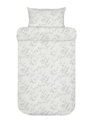 Thale Grön Blommor Bäckebölja Bäddset Enkeltäcke 150x210 Höie