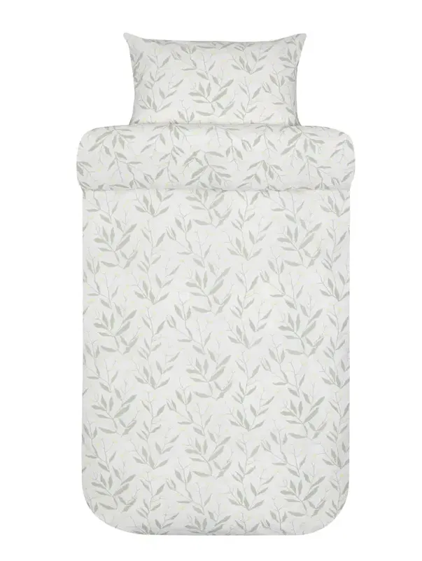Thale Grön Blommor Bäckebölja Bäddset Enkeltäcke 150x210 Höie