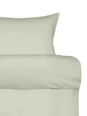 Harmoni Satin Ljusgrön Bäddset Enkeltäcke 150x210 Höie