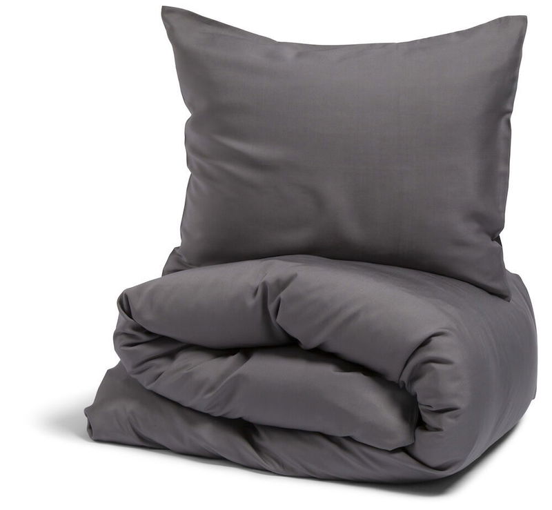 Örngott Nottingham Percale Lyocell Mörkgrå 50x60 Kosta Linnewäfveri
