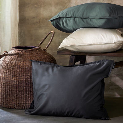 Bamboo Solid Grå Anthracite Påslakan 240x220 Gripsholm