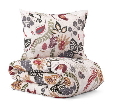 Stormhagen Sand Satin Bäddset Enkeltäcke 150x210 Kosta Linnewäfveri