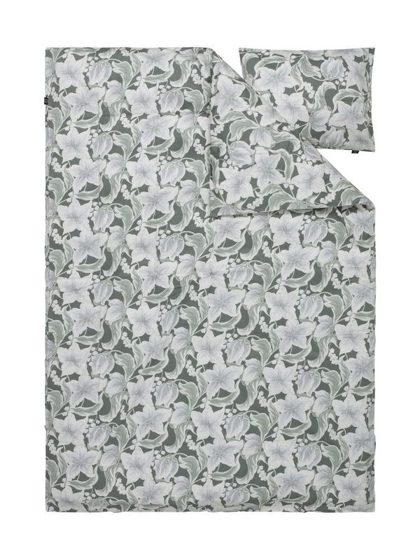 Hommedal Blommor Grön Satin Bäddset Enkeltäcke 150x210 Kosta Linnewäfveri tenant-sync-aaG0qu9WftO036a1755501350