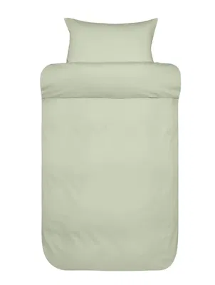 Harmoni Satin Ljusgrön Bäddset Enkeltäcke 150x210 Höie