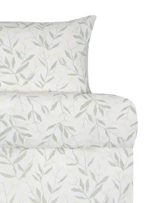 Thale Grön Blommor Bäckebölja Bäddset Enkeltäcke 150x210 Höie