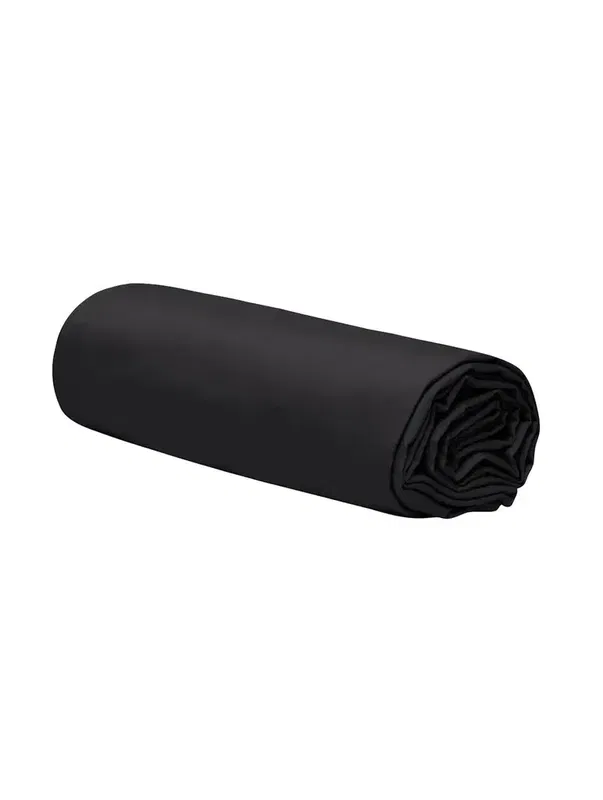 Harmoni Svart Satin Dra på lakan 180x200 Höie