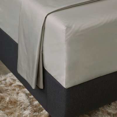Underlakan Beige Egyptisk Bomull Percale Enkelsäng 180x270 Tempur