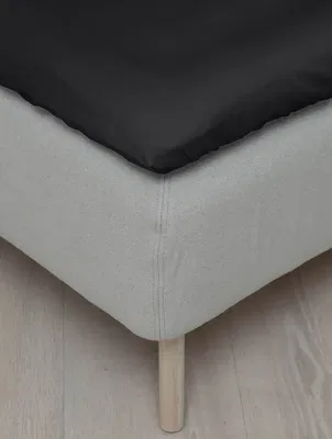 Harmoni Svart Satin Dra på lakan 180x200 Höie