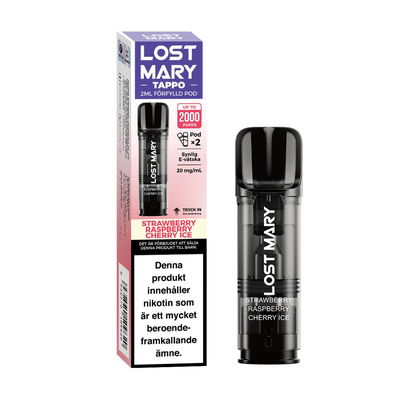 Lost Mary Tappo Air Pod (x2) - Strawberry Raspberry Cherry Ice (10-pack)