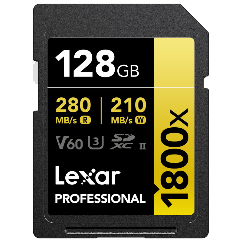 Lexar SDXC Pro 1800x U3 UHS-II R280/W210  V60  128GB