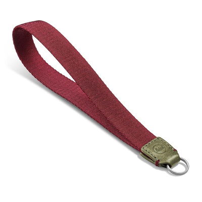 Leica Wrist Strap, fabric leather, olive-burgundy (18572)