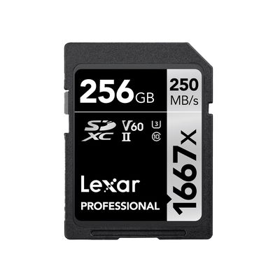Lexar SDXC Pro 1667X UHS-II U3 R250/W120 (V60) 256GB