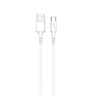 GEAR Laddkabel USB-A till USB-C 2.0 3m Vit Rund