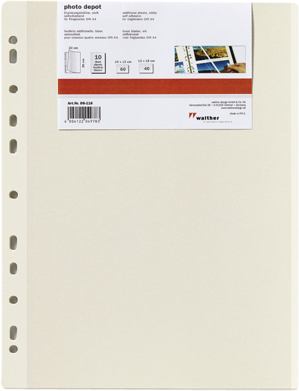 Walther Refill Sheets Self Adhesive 10pcs