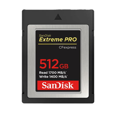 SanDisk Cfexpress Extreme PRO 512GB 1700MB/s 1400MB/s