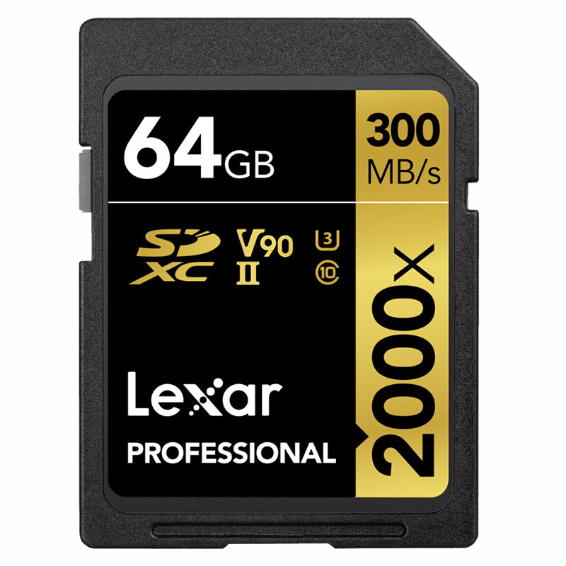 Lexar SDXC Pro 2000X UHS-II U3 R300/W260 (V90) 64GB