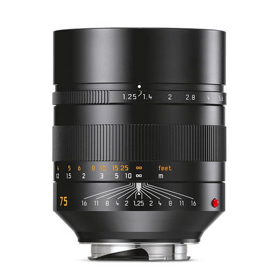 Leica M 75/1,25 Noctilux ASPH Svart (11676)